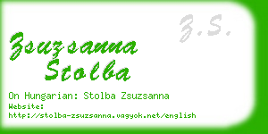 zsuzsanna stolba business card